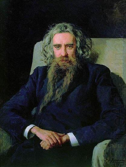 Portrait of Vladimir Solovyov,, Nikolai Yaroshenko
